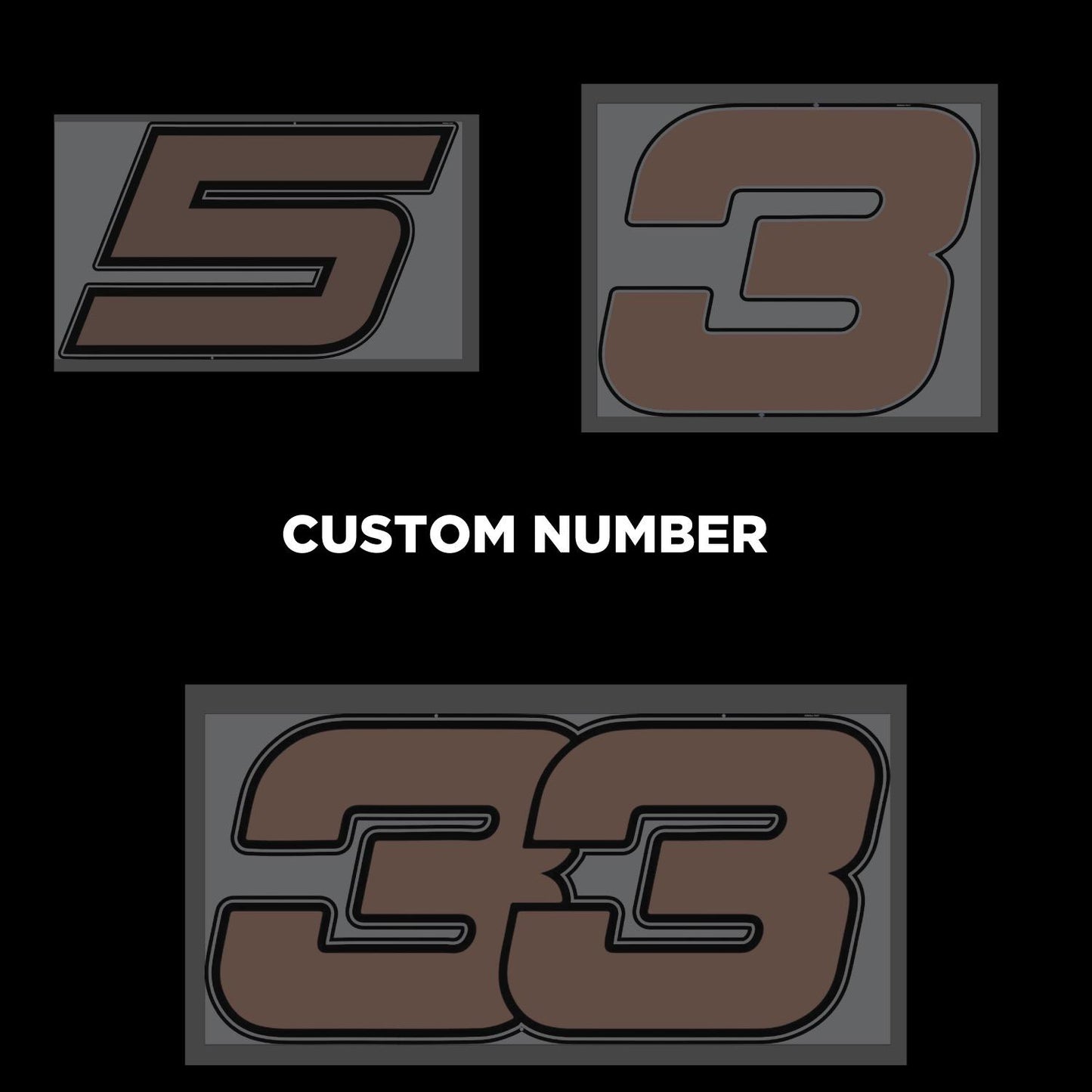 CUSTOM MIRRORNUMBER | LARGE | 32in HEIGHT